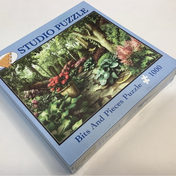 Studio Puzzle Dragonfly Garden by Alan Giana 1000 Pc 2007 Bits and Pieces Sealed - Picture 3 of 4